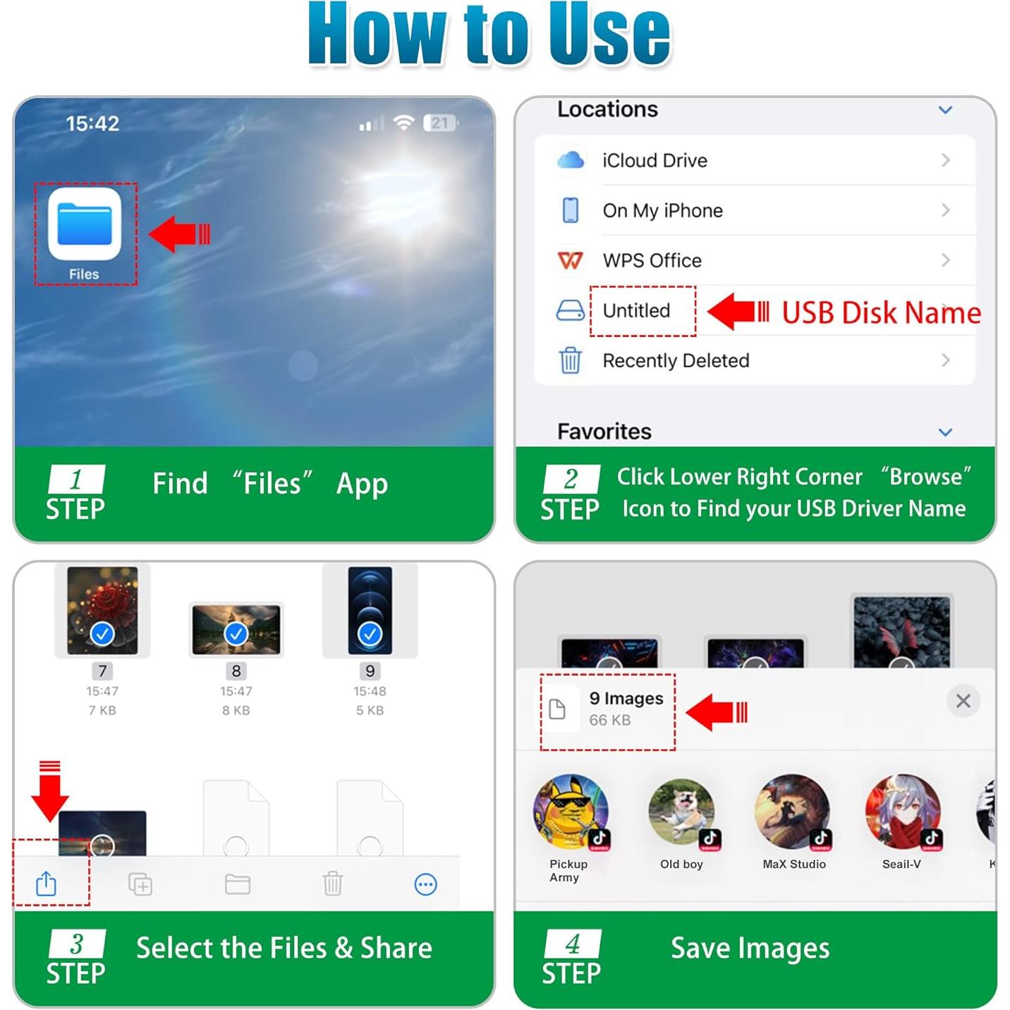 Adaptador Lightning a USB AGVEE Gris Oscuro OTG para iPhone