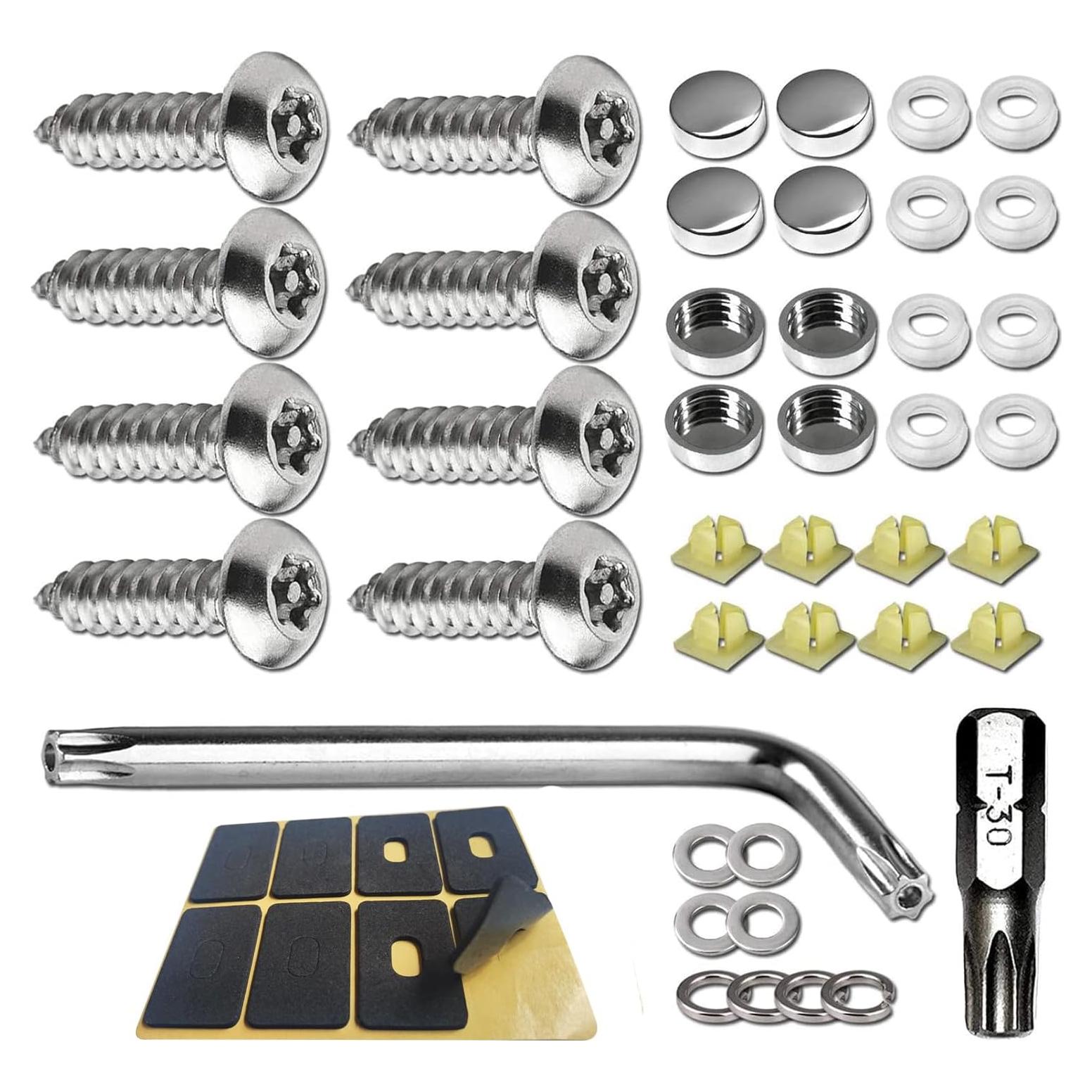 Tornillos Antirrobo M6 de Acero Inoxidable para Placas de Matrícula