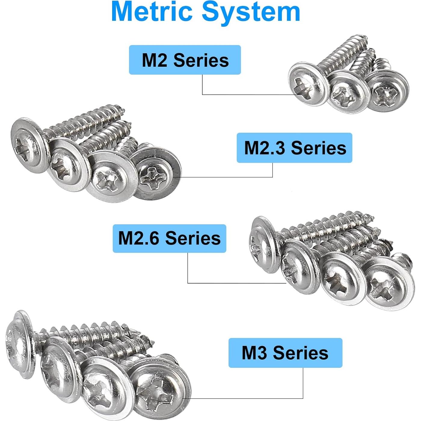 700 Tornillos Phillips con Arandela Autoperforantes Acero Inoxidable 304