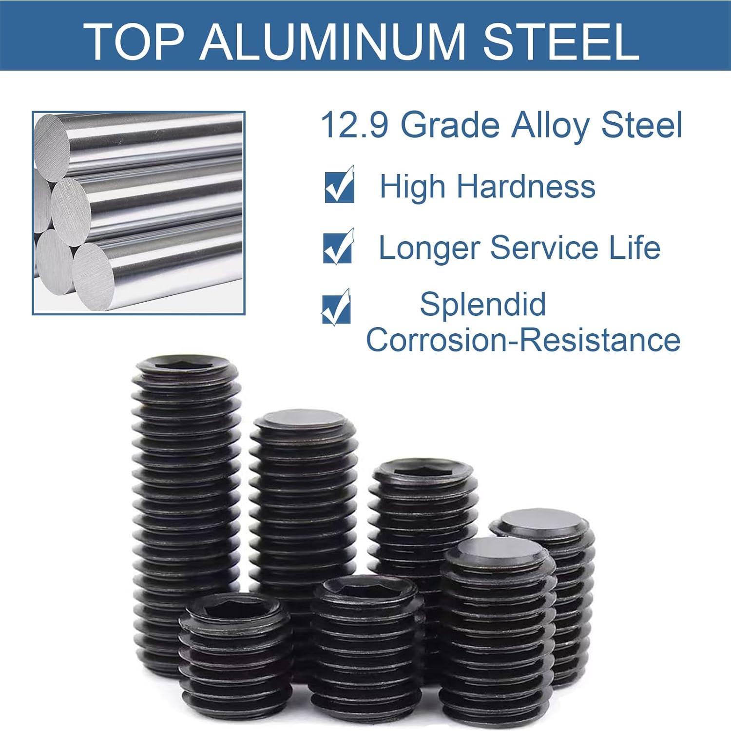 Kit de Tornillos Allen 830 Pcs Metrico + SAE Zuorery