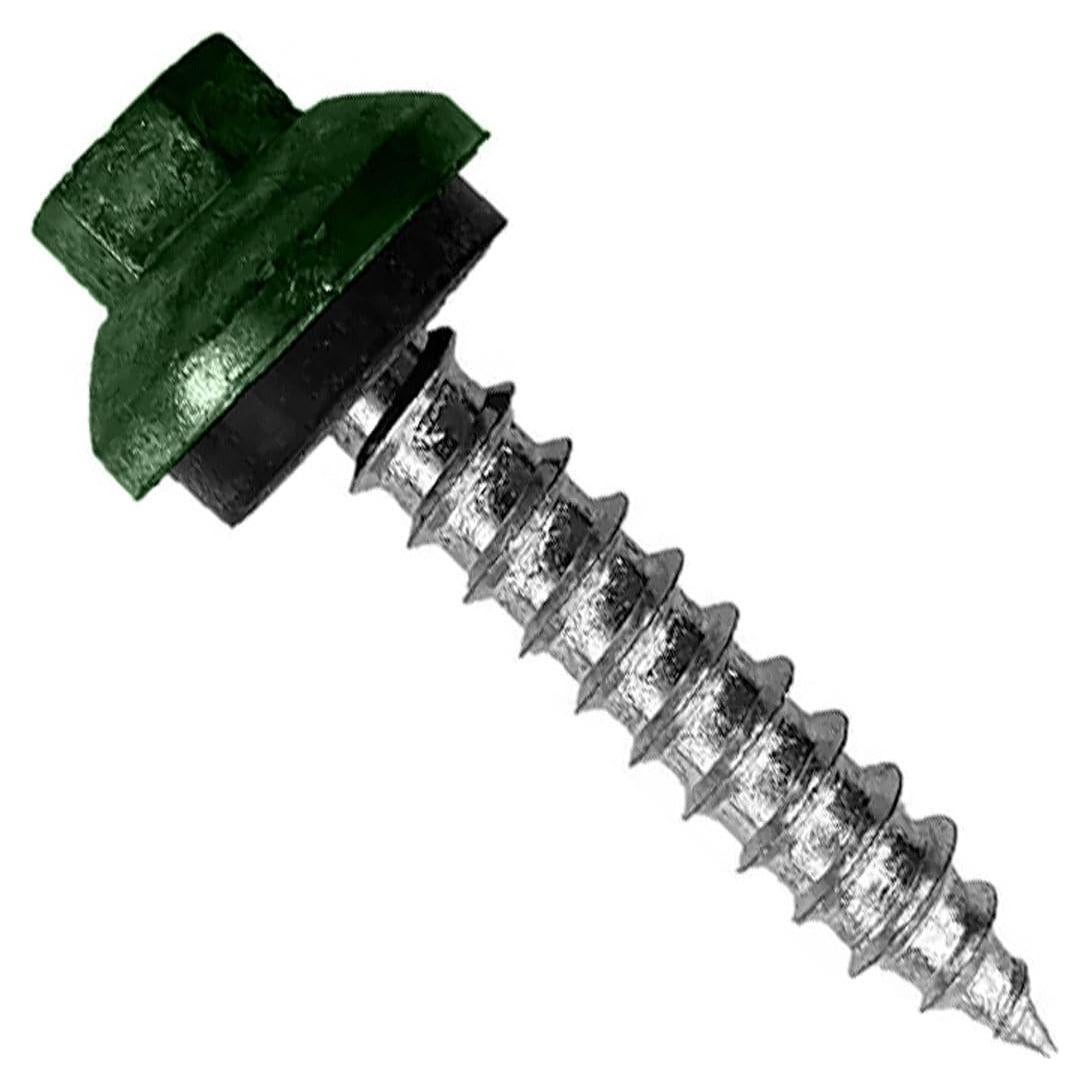 Tornillos para techos ST Fastening #14 x 38mm Verde bosque (250u)