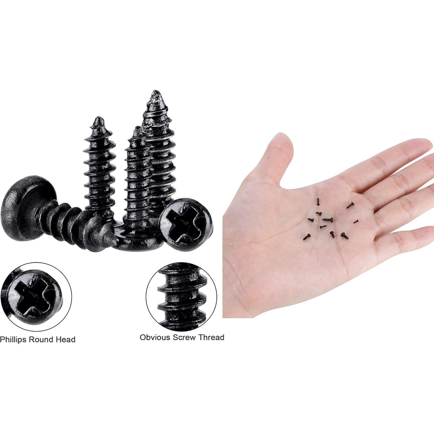 Kit de Tornillos Autoperforantes LBY 1000pcs Acero Negro