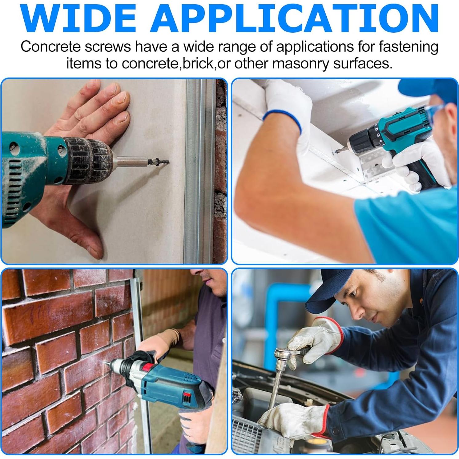 Kit de Tornillos de Concreto 200PCS NANAKLAUS con Broca