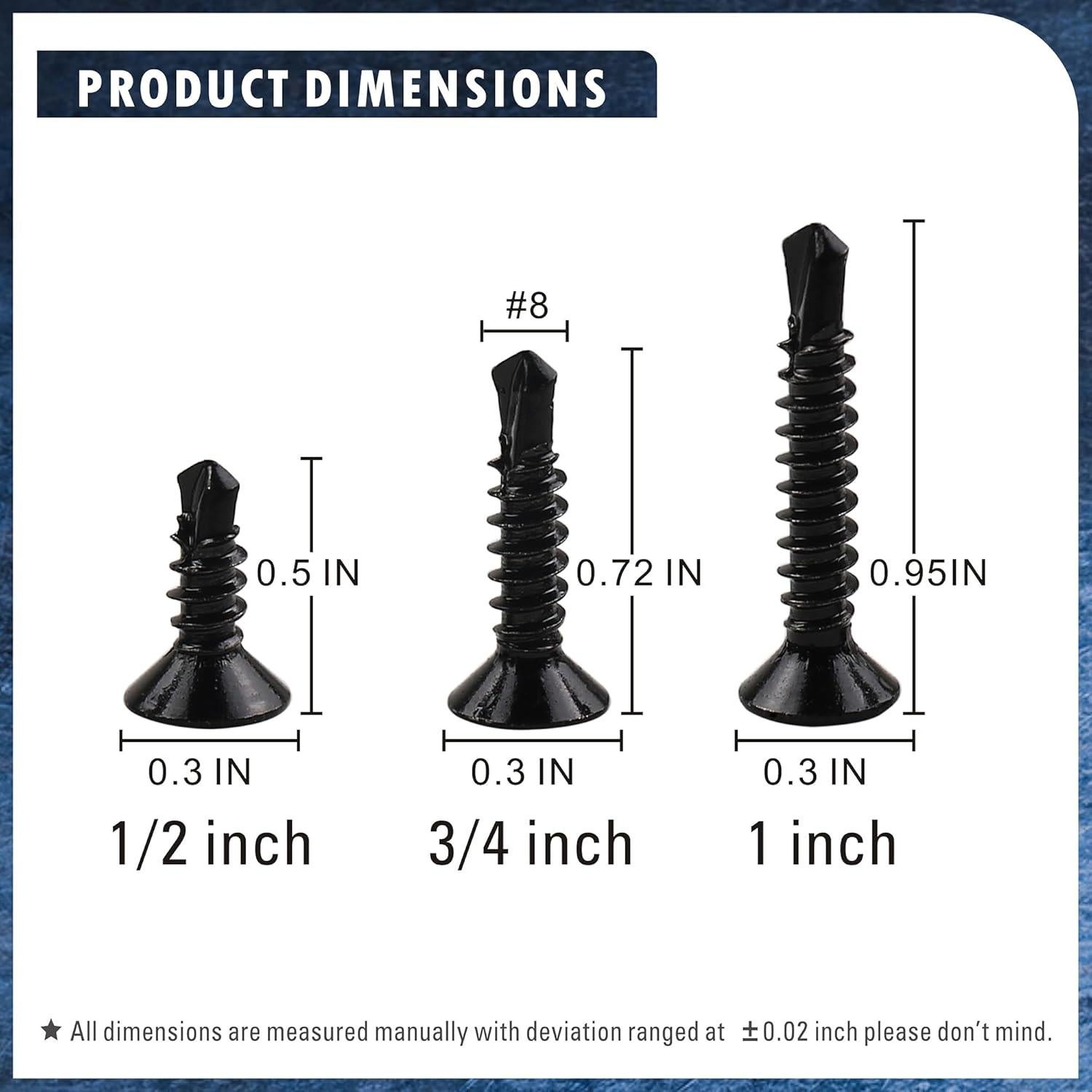 Kit de Tornillos Autoperforantes MateOne Acero Inoxidable 410 150 PCS