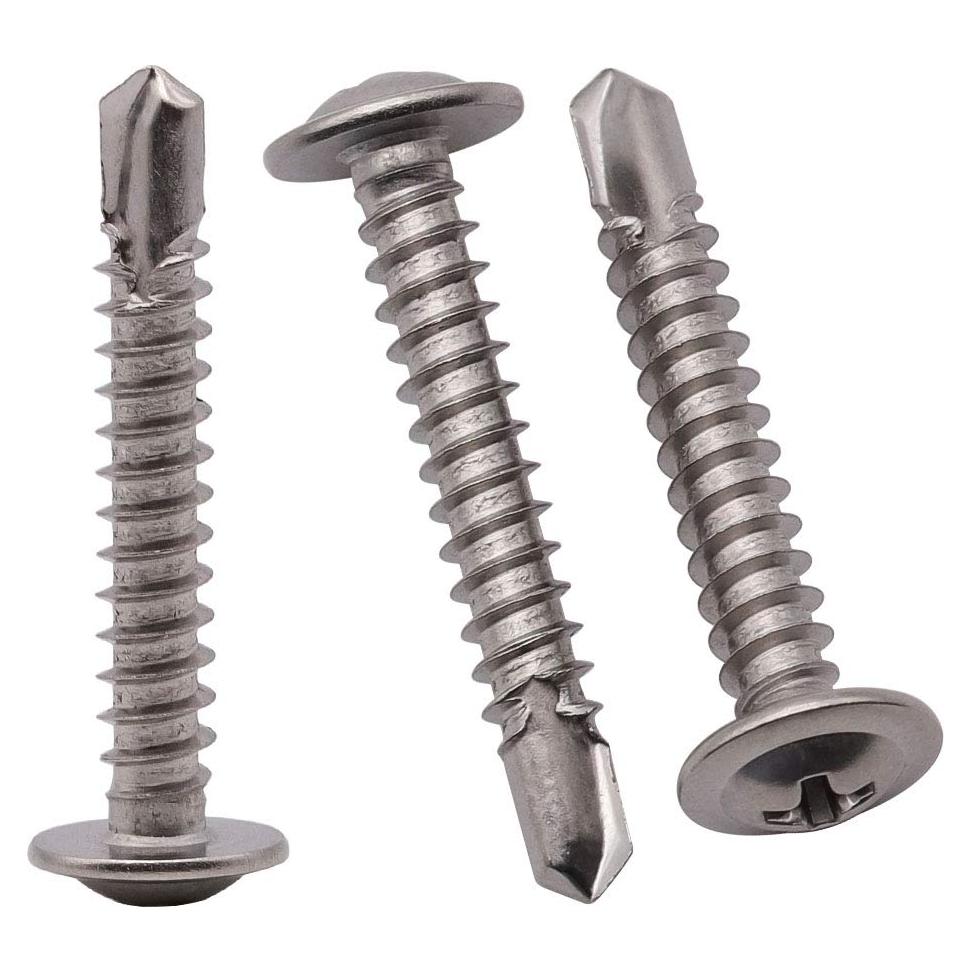 Tornillos Autoperforantes RoyceMart #10 x 25mm Acero Inoxidable 100 PCS