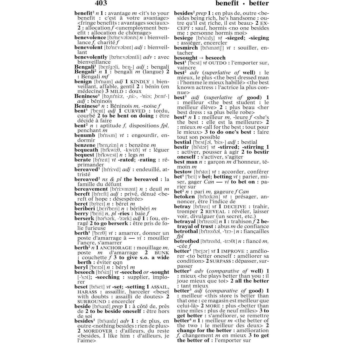 Merriam-Webster's French-English Dictionary, Newest Edition, Mass-Market Paperback (English & French Edition) (English and French Edition)