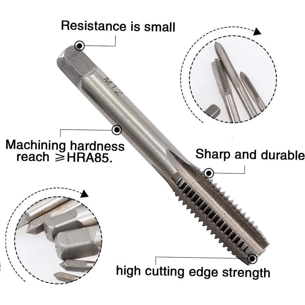 Juego de Machos de Rosca Métricos Fixinus 7 Piezas M3 a M12