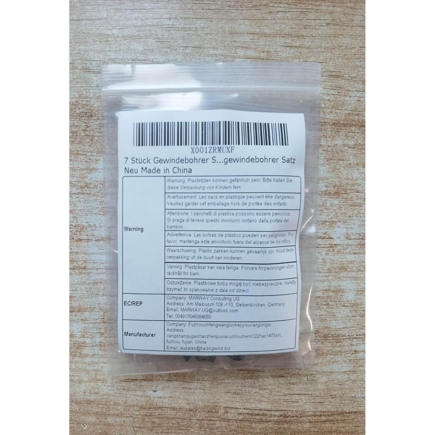 Juego de Machos de Rosca Métricos Fixinus 7 Piezas M3 a M12