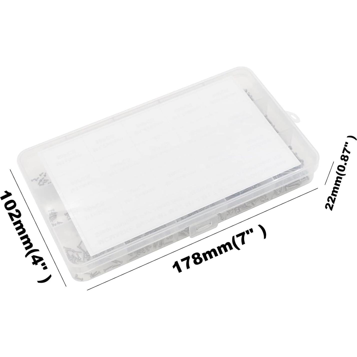 Kit de Tornillos Autorroscantes Phillips M1 M1.2 M1.4 M1.7 M2 - 750 Piezas Acero Inoxidable