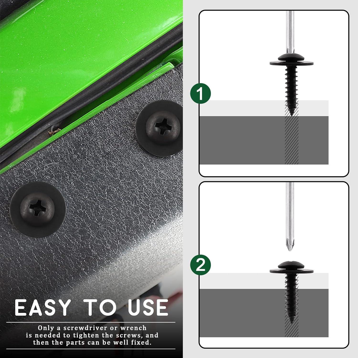 Keadic 160 Piezas Tornillos Autoperforantes para Automóviles