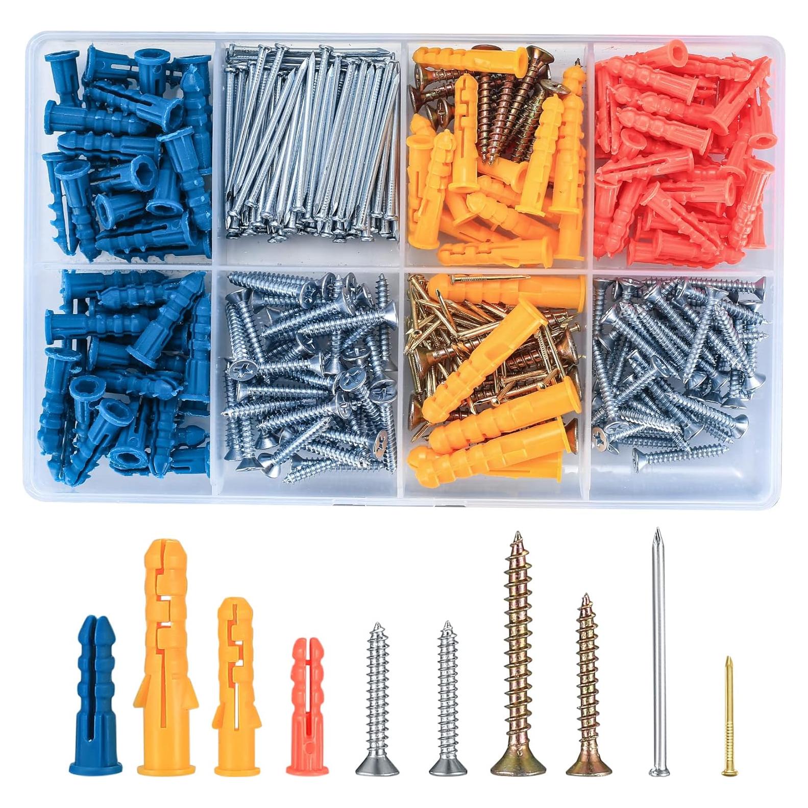 Kit de 360 Piezas de Tornillos y Anclajes PIANKEKE