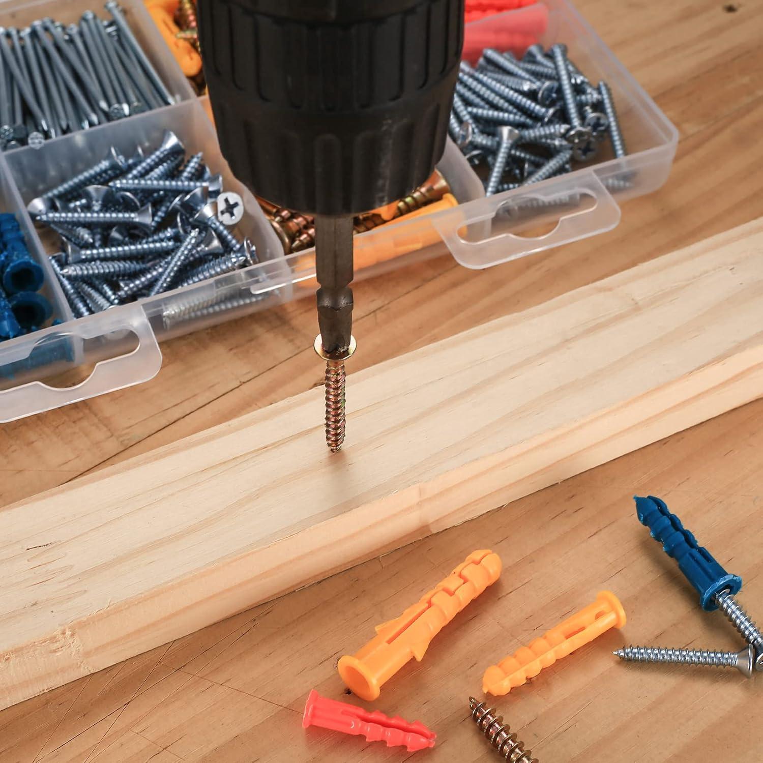 Kit de 360 Piezas de Tornillos y Anclajes PIANKEKE