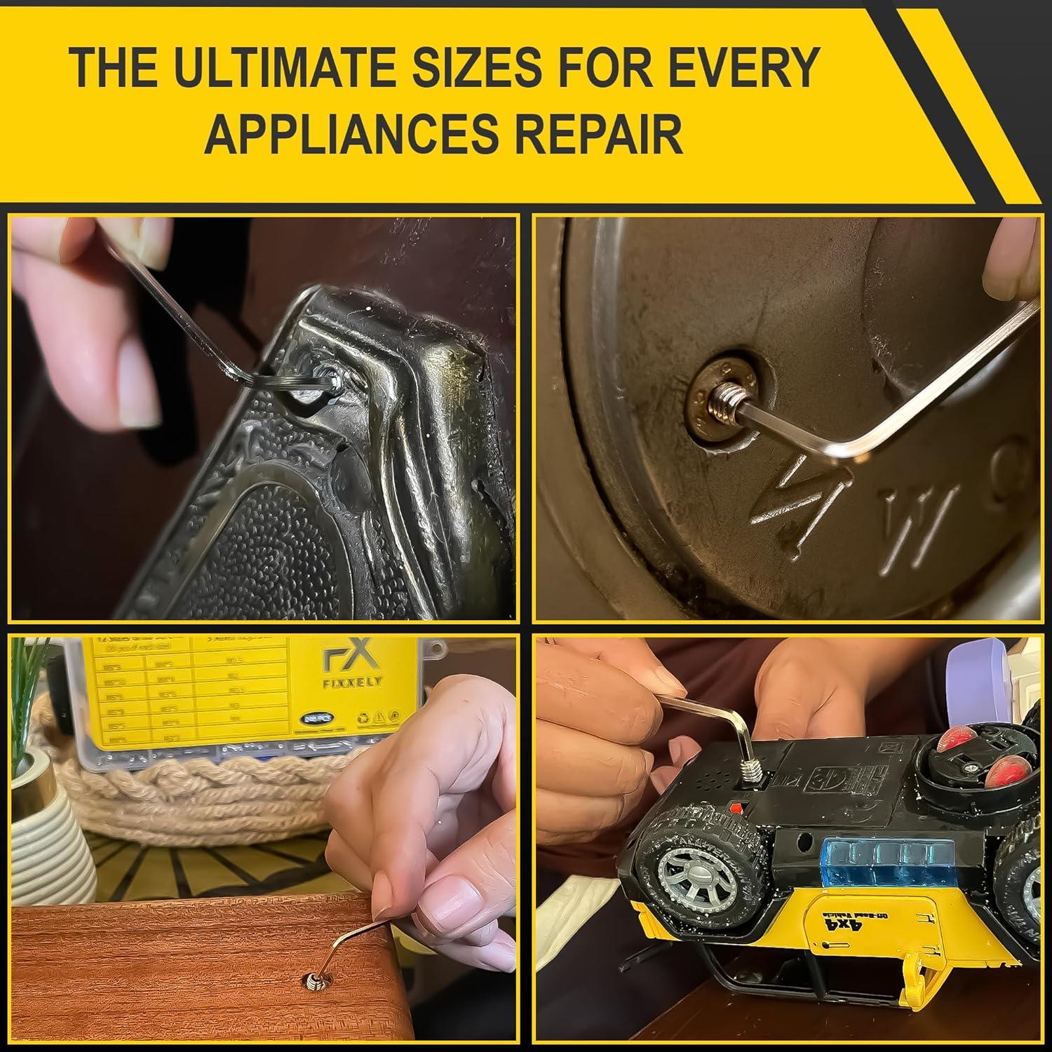 Kit de Tornillos de Presión Métricos FIXXELY 240 Pcs Acero Inoxidable