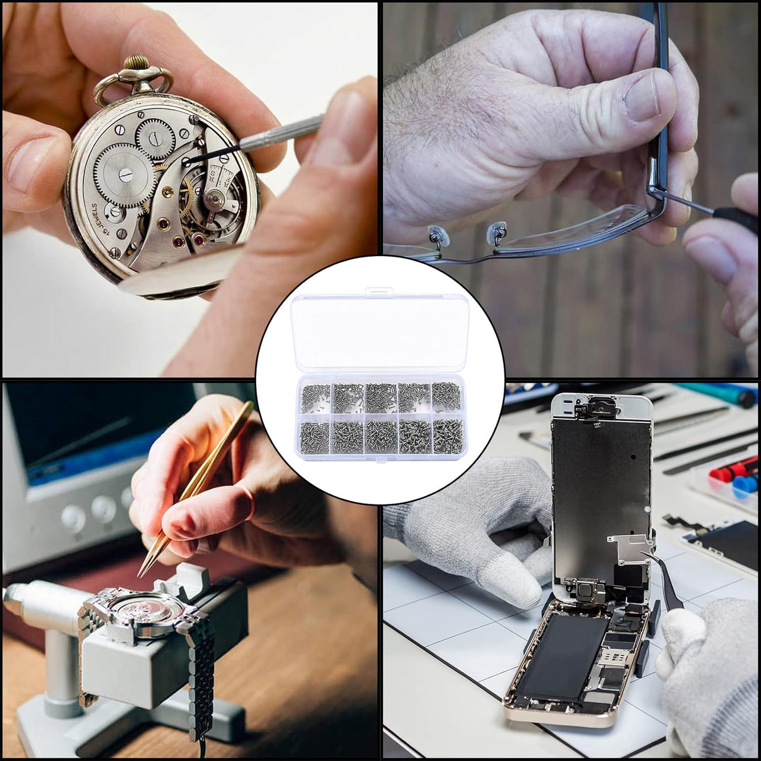 Kit de Tornillos Mini 1200 Pcs Niquelado M1/M1.2/M1.4/M1.7