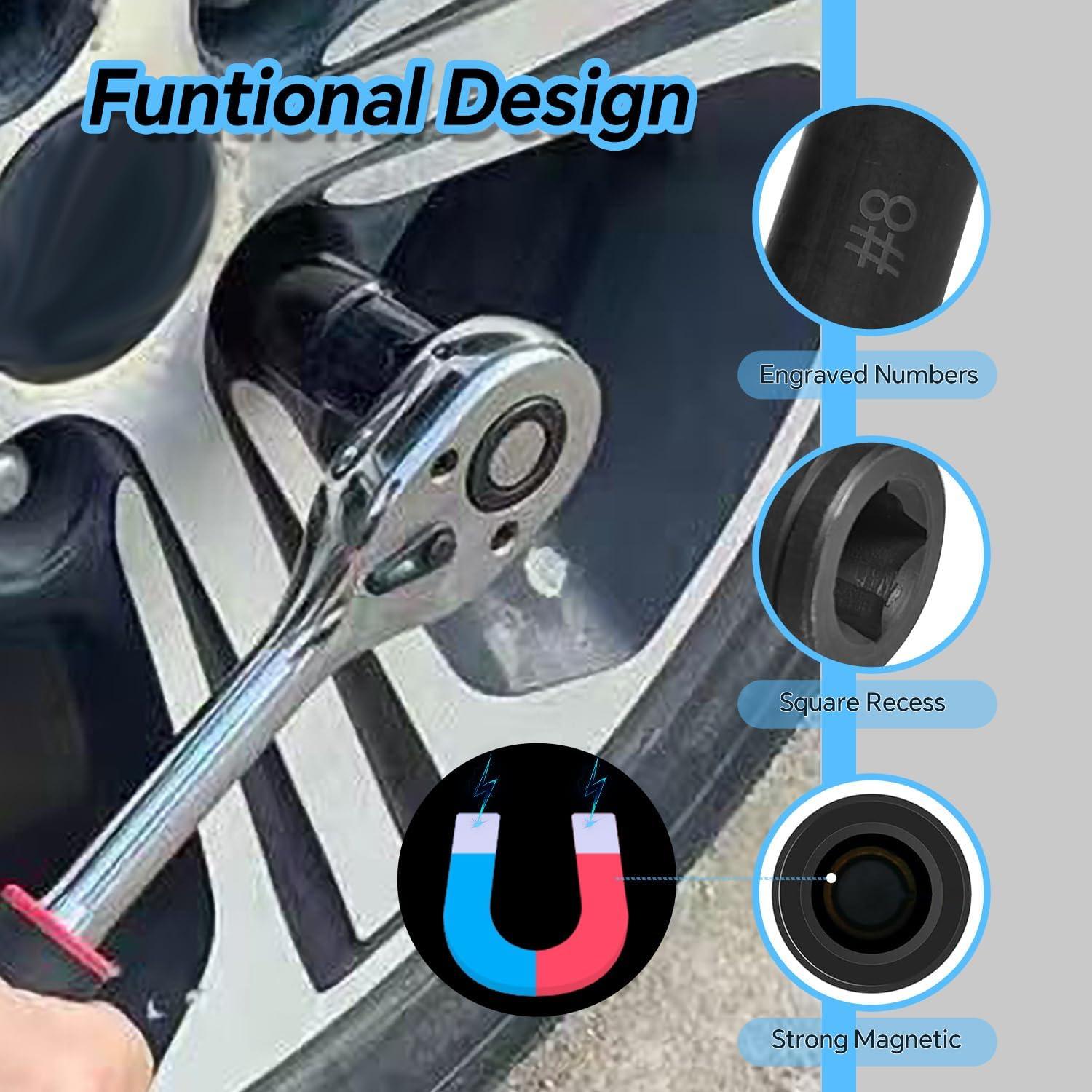 Juego de Enchufes para Machos Zeikiwe 70500 - 8 Piezas 12mm