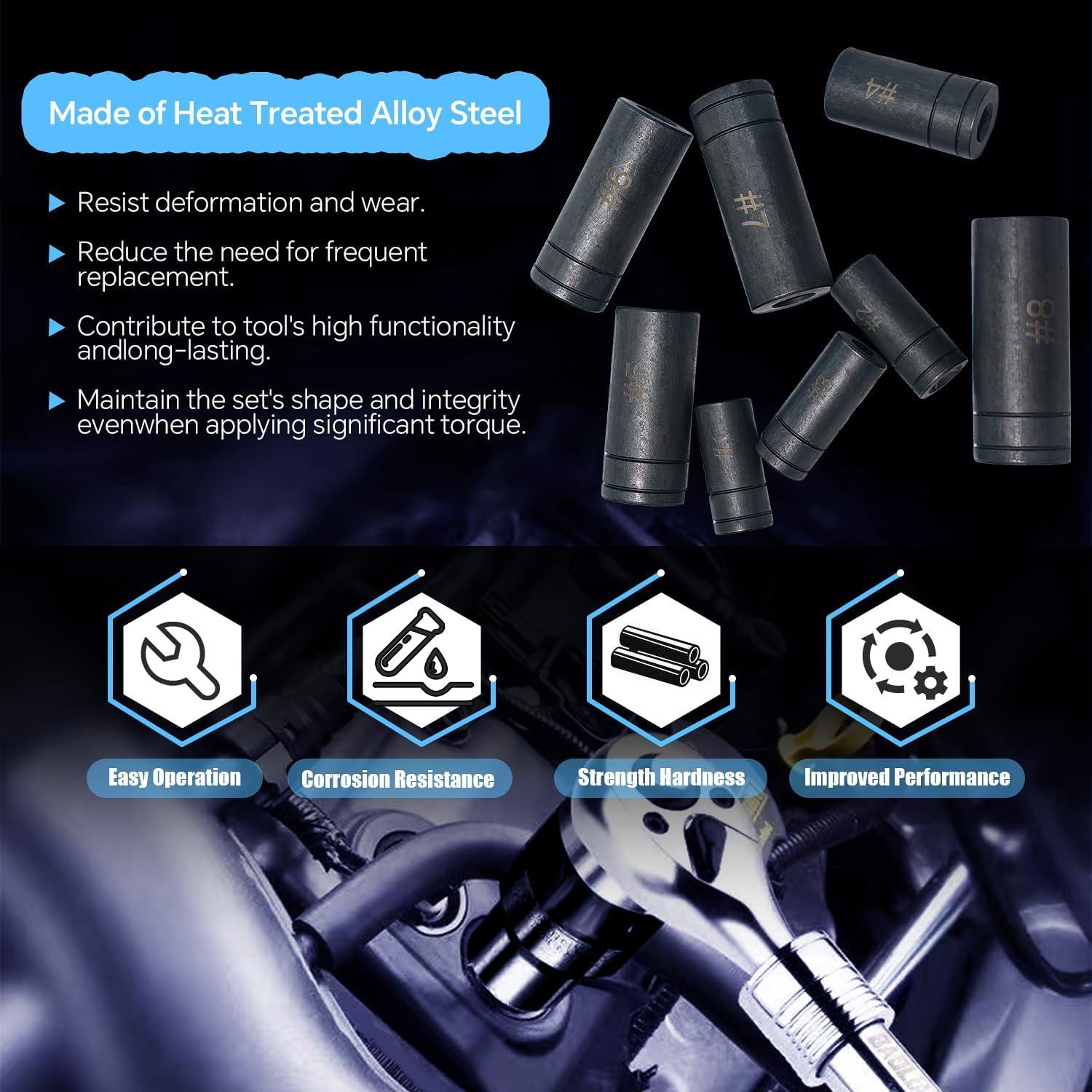 Juego de Enchufes para Machos Zeikiwe 70500 - 8 Piezas 12mm