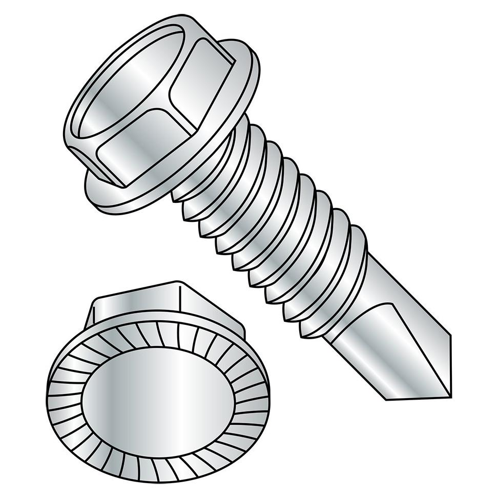 Tornillo Autoperforante Acero Galvanizado 1/4"-20 25mm (50 Unidades)