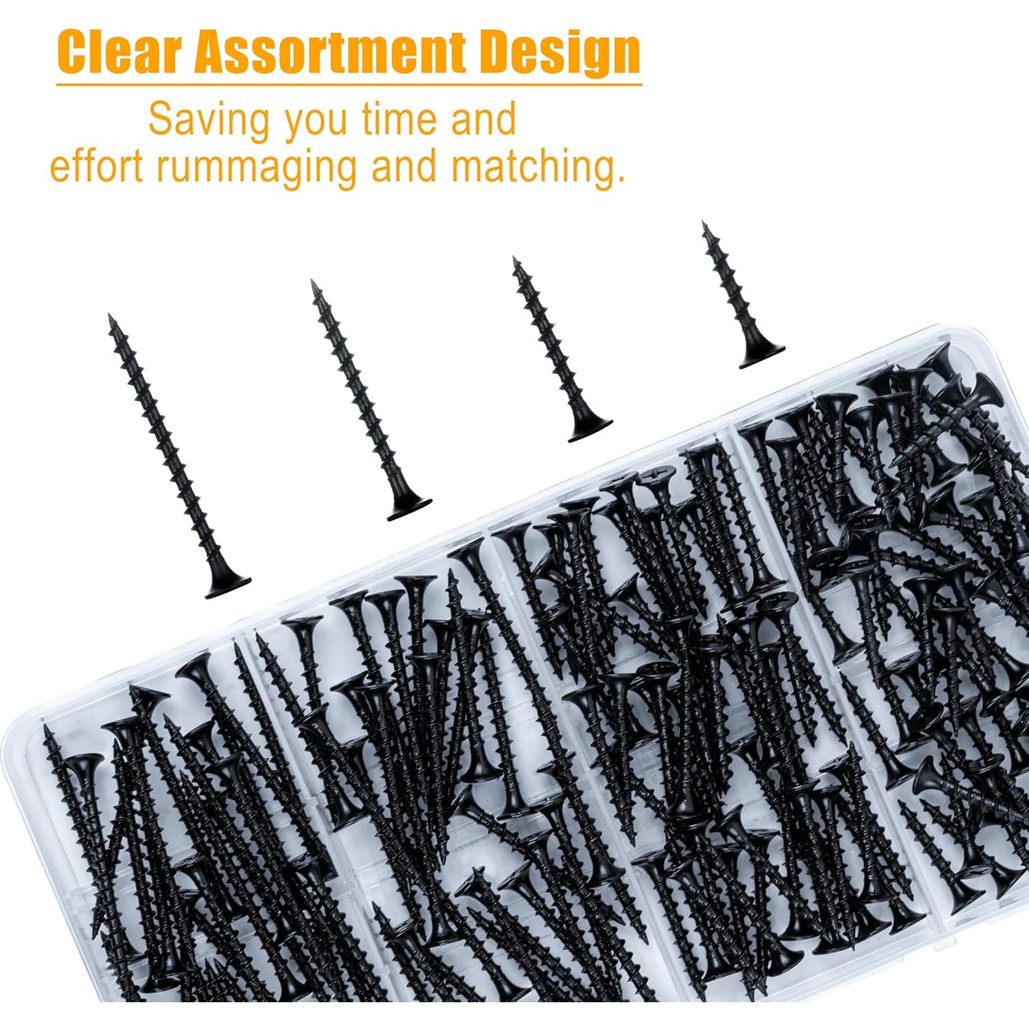 KURUI Kit de Tornillos para Paneles de Yeso 165 Piezas