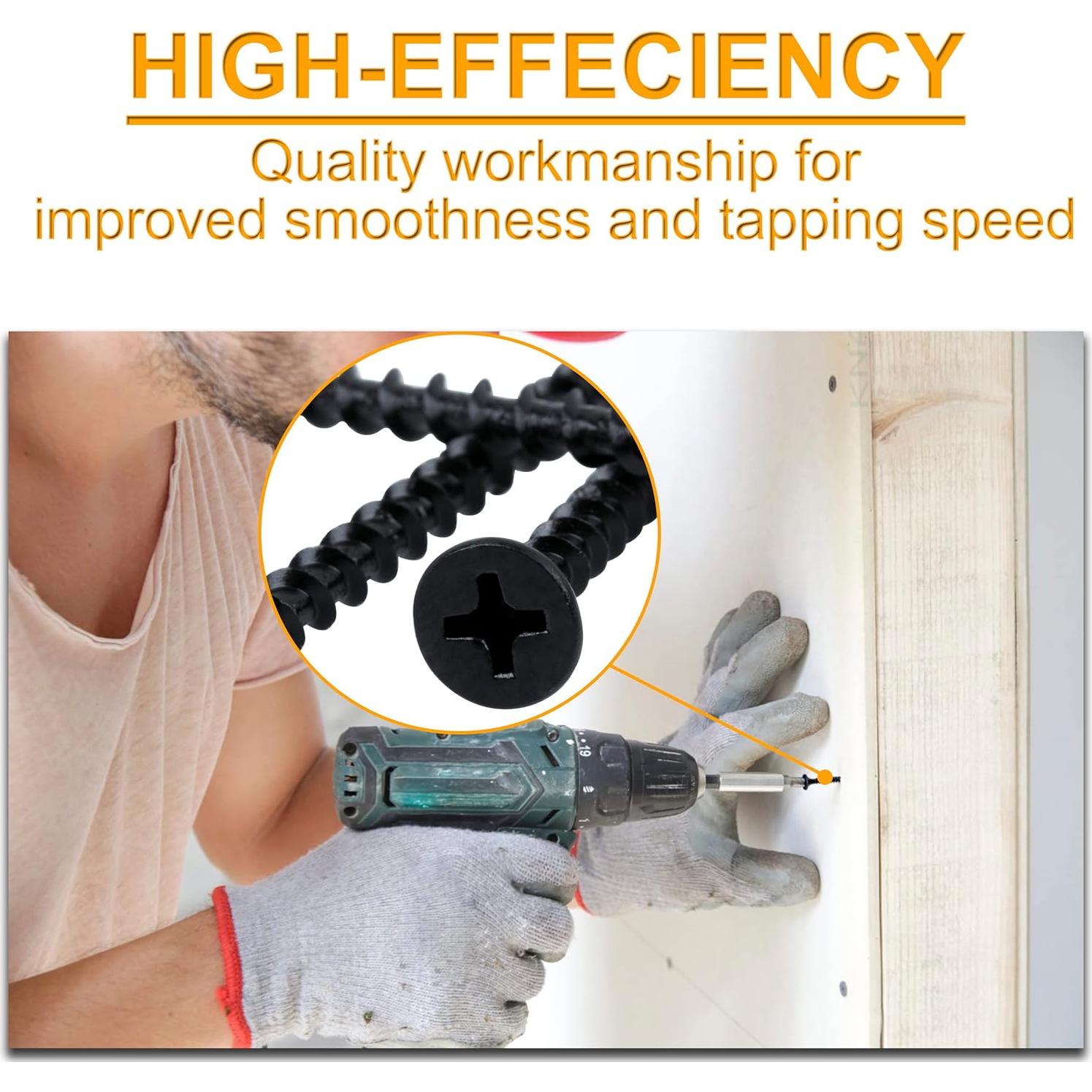 KURUI Kit de Tornillos para Paneles de Yeso 165 Piezas