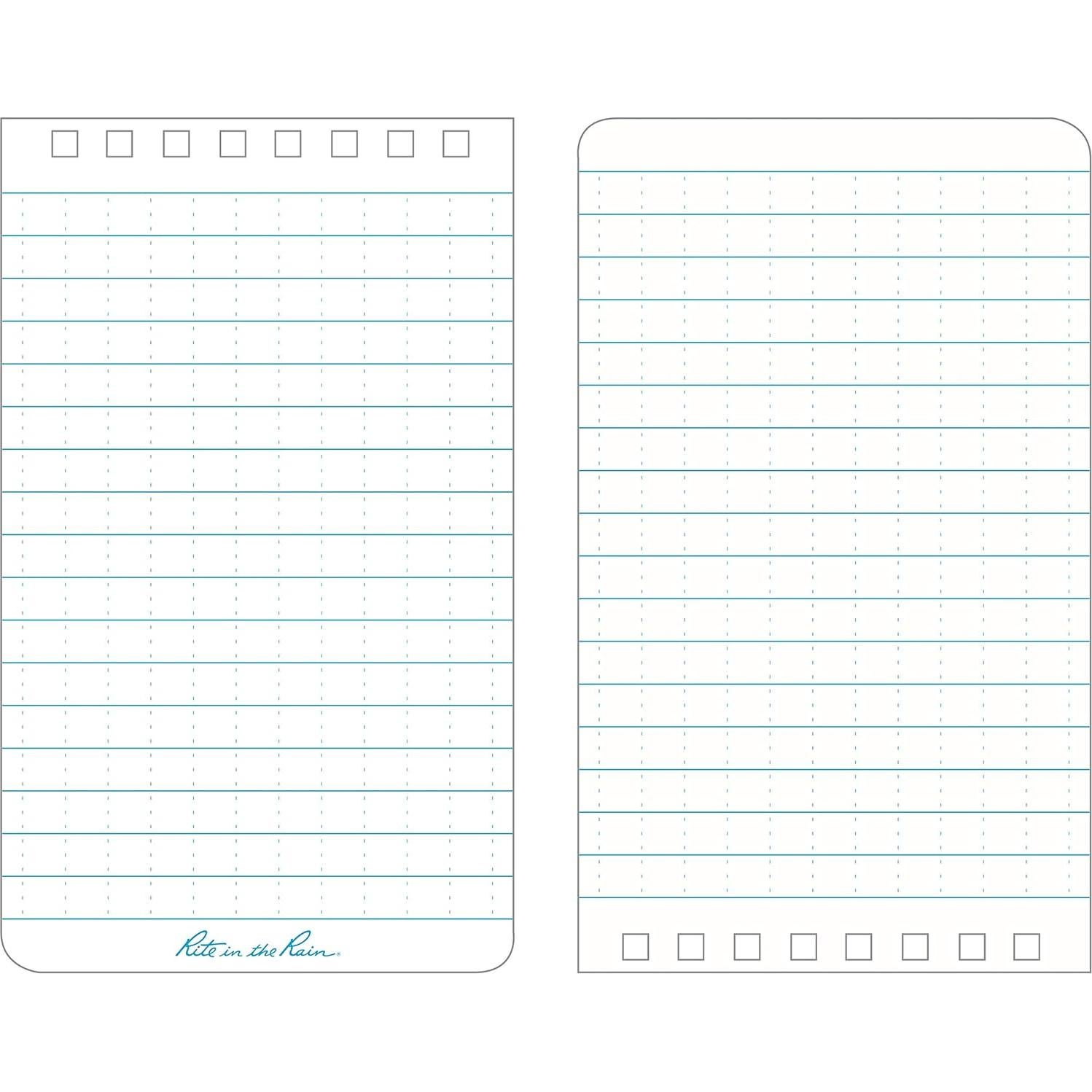 Cuaderno Espiral Impermeable Rite in the Rain 3x5" Paquete de 3