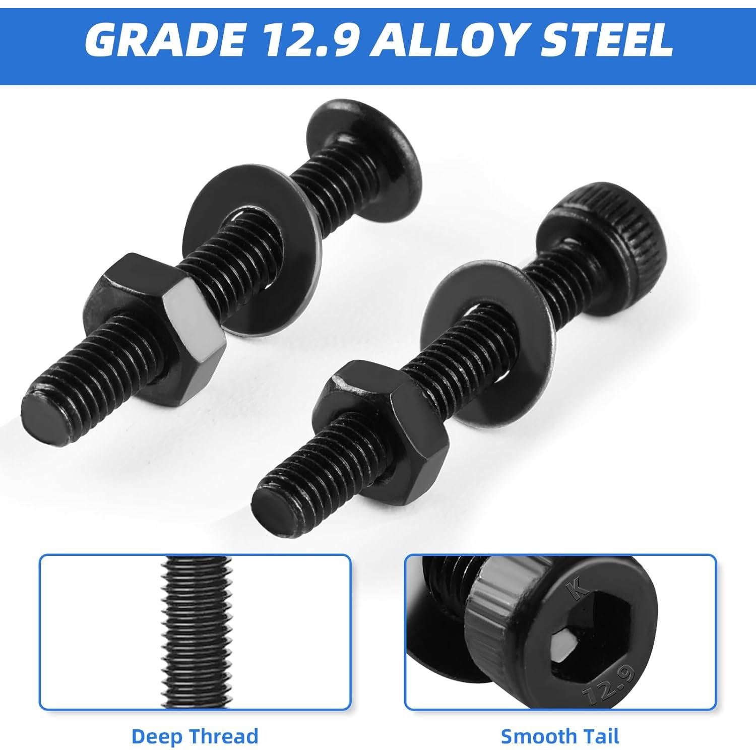 Kit de Tornillos M3 1600 Pcs Besitu - Acero Aleado 12.9