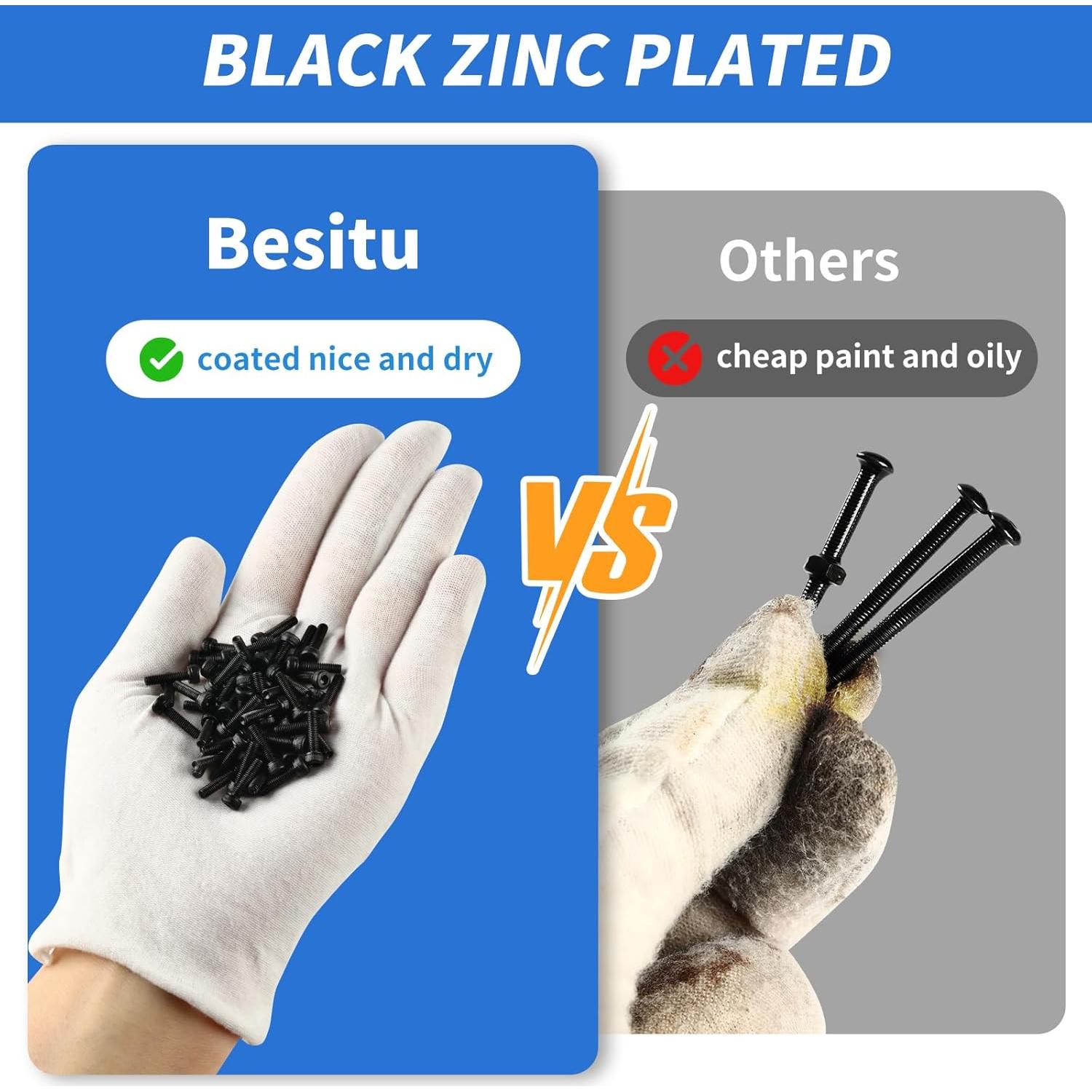 Kit de Tornillos M3 1600 Pcs Besitu - Acero Aleado 12.9