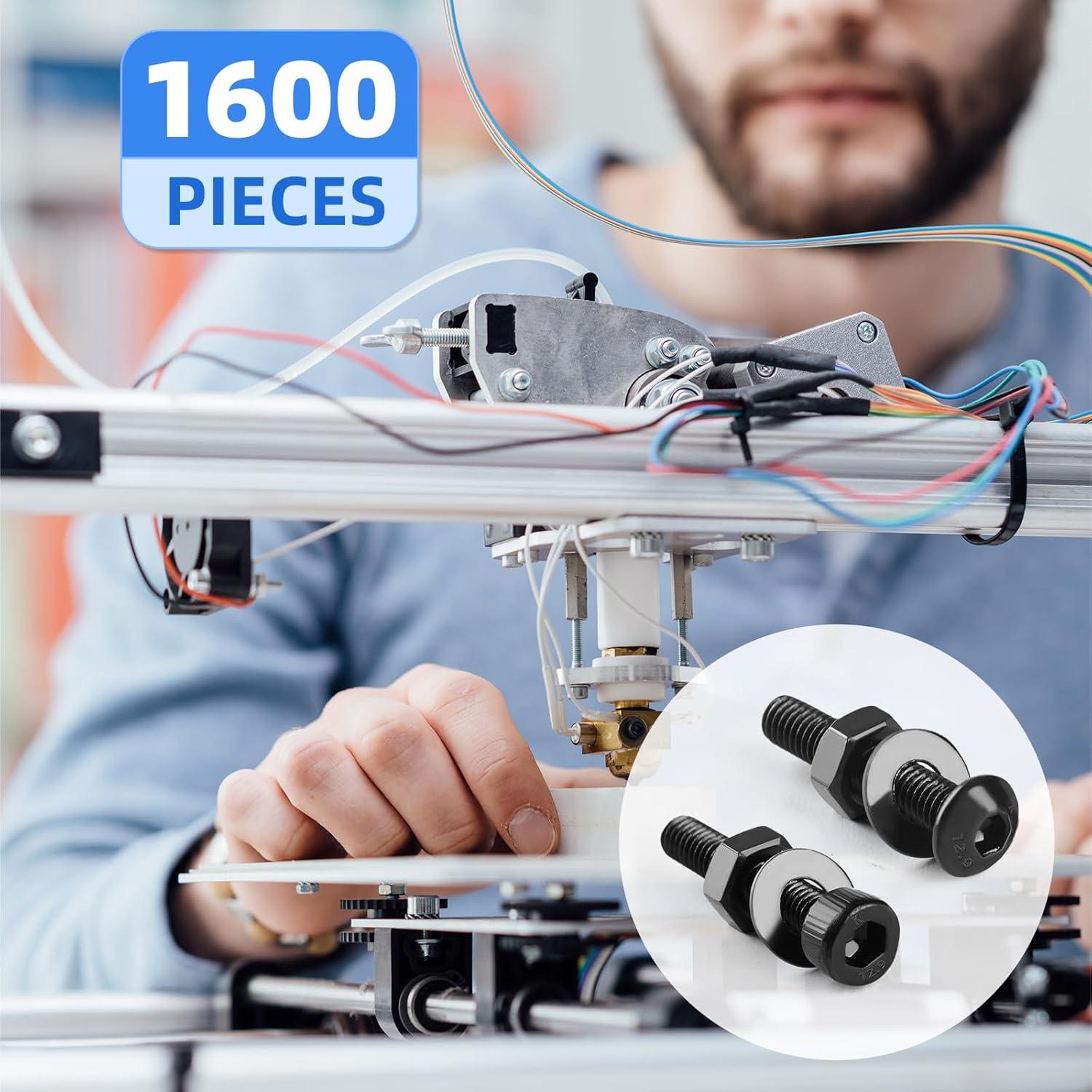 Kit de Tornillos M3 1600 Pcs Besitu - Acero Aleado 12.9