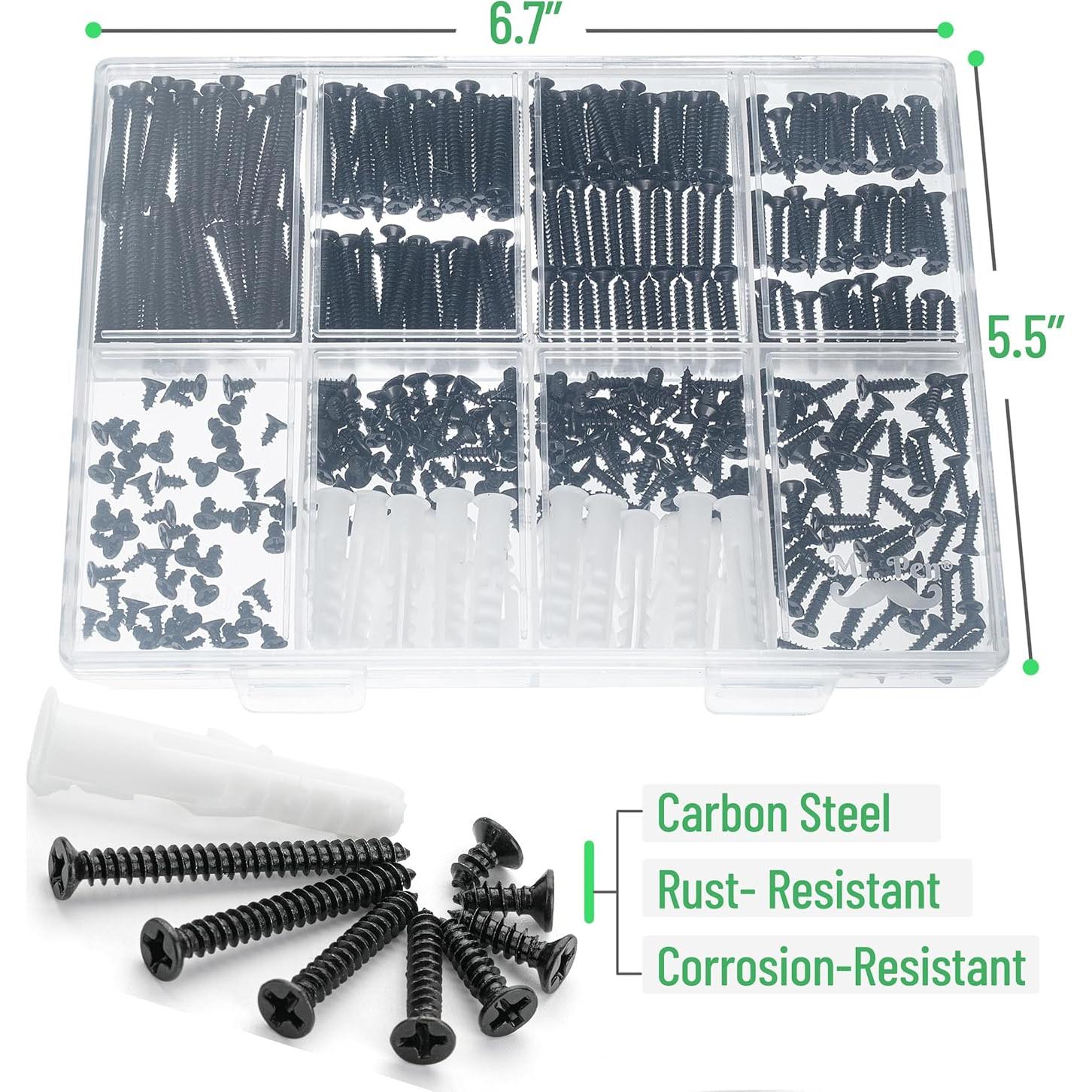 Kit de Tornillos de Madera Mr. Pen 420 Pcs M3 M6 Phillips