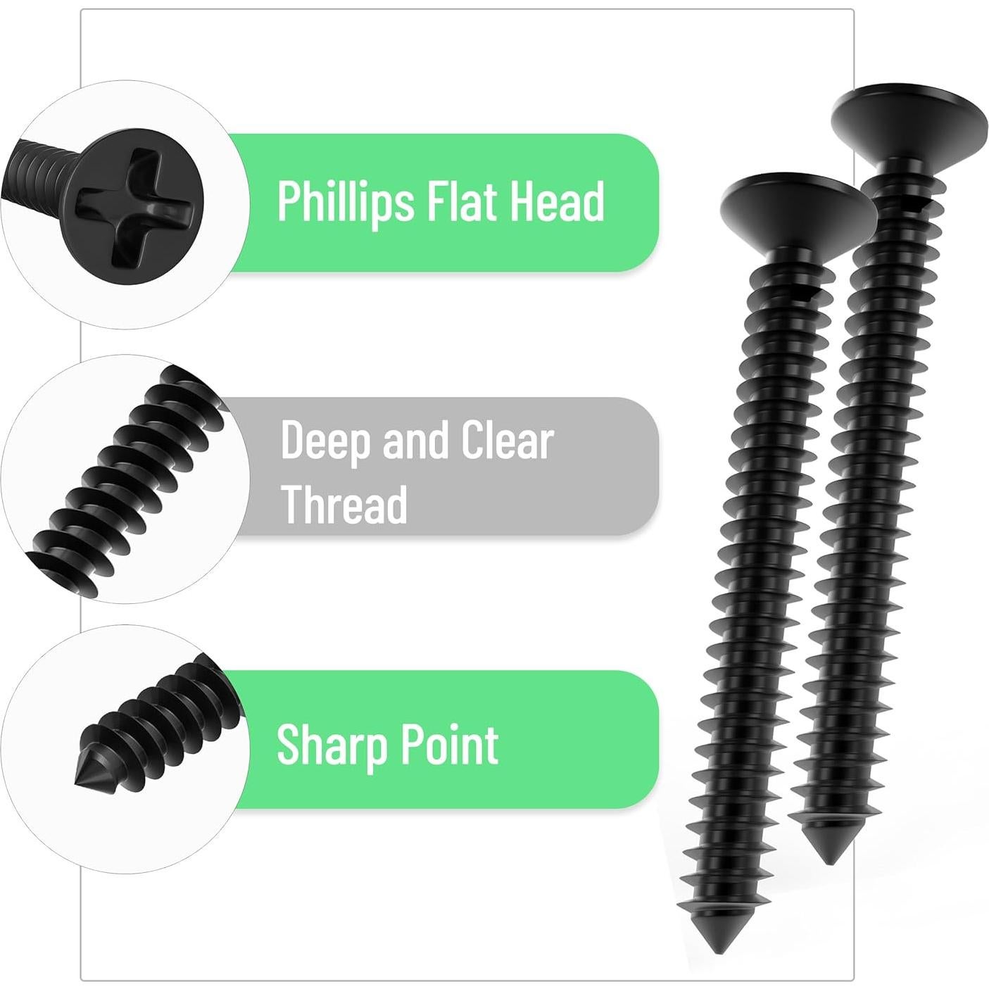 Kit de Tornillos de Madera Mr. Pen 420 Pcs M3 M6 Phillips