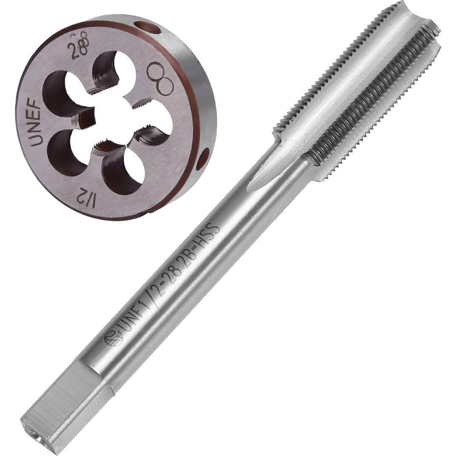 Juego de Machos y Matrices Anxingo 1/2" - 28 UNEF Acero Inoxidable