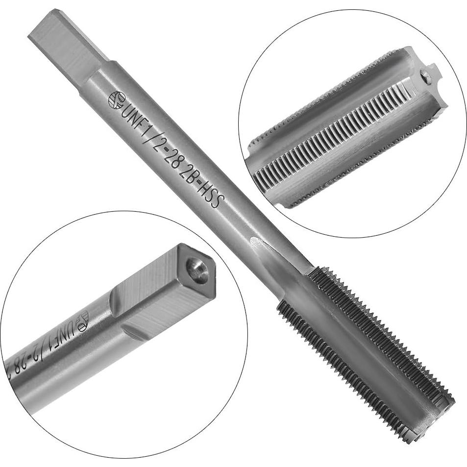 Juego de Machos y Matrices Anxingo 1/2" - 28 UNEF Acero Inoxidable