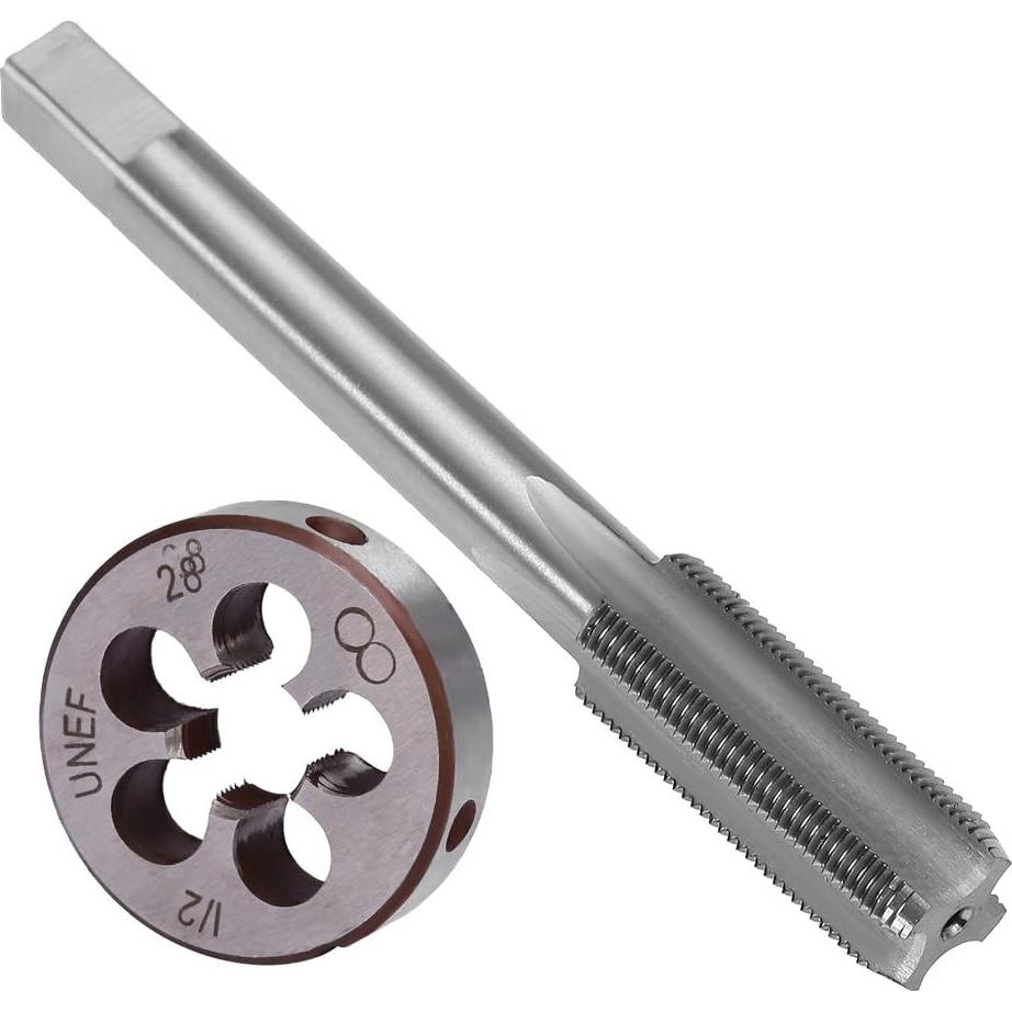 Juego de Machos y Matrices Anxingo 1/2" - 28 UNEF Acero Inoxidable