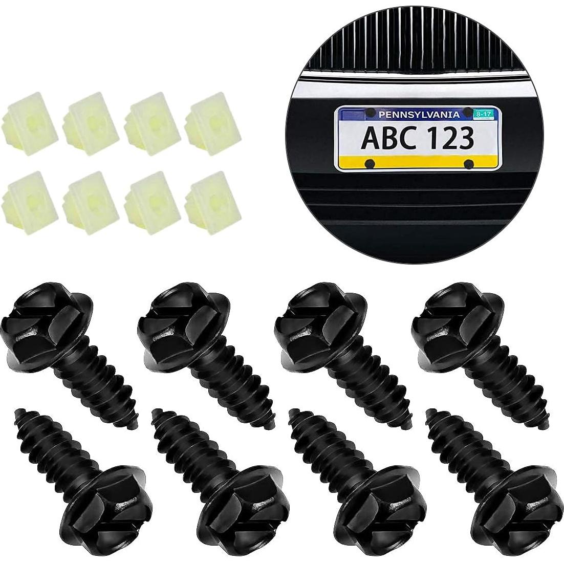 Tornillos Universales Moly Magnolia para Placas de Matrícula - 16 Piezas