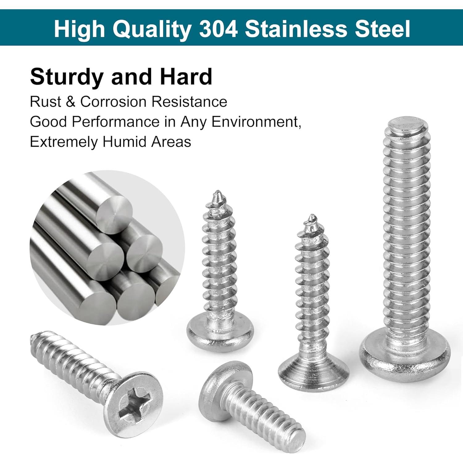 Kit de 845 Piezas de Tornillos y Tuercas SATANTECH Acero Inoxidable