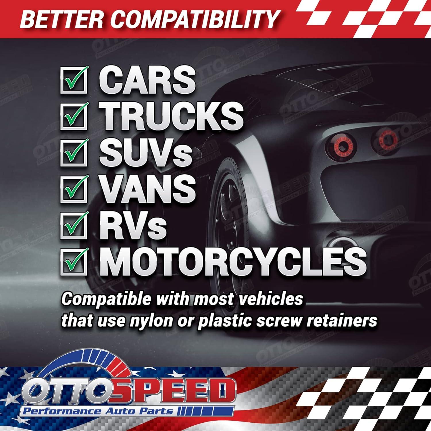 Kit de Tornillos Autoperforantes OttoSpeed para Placas de Matrícula - 8 Piezas Inoxidables