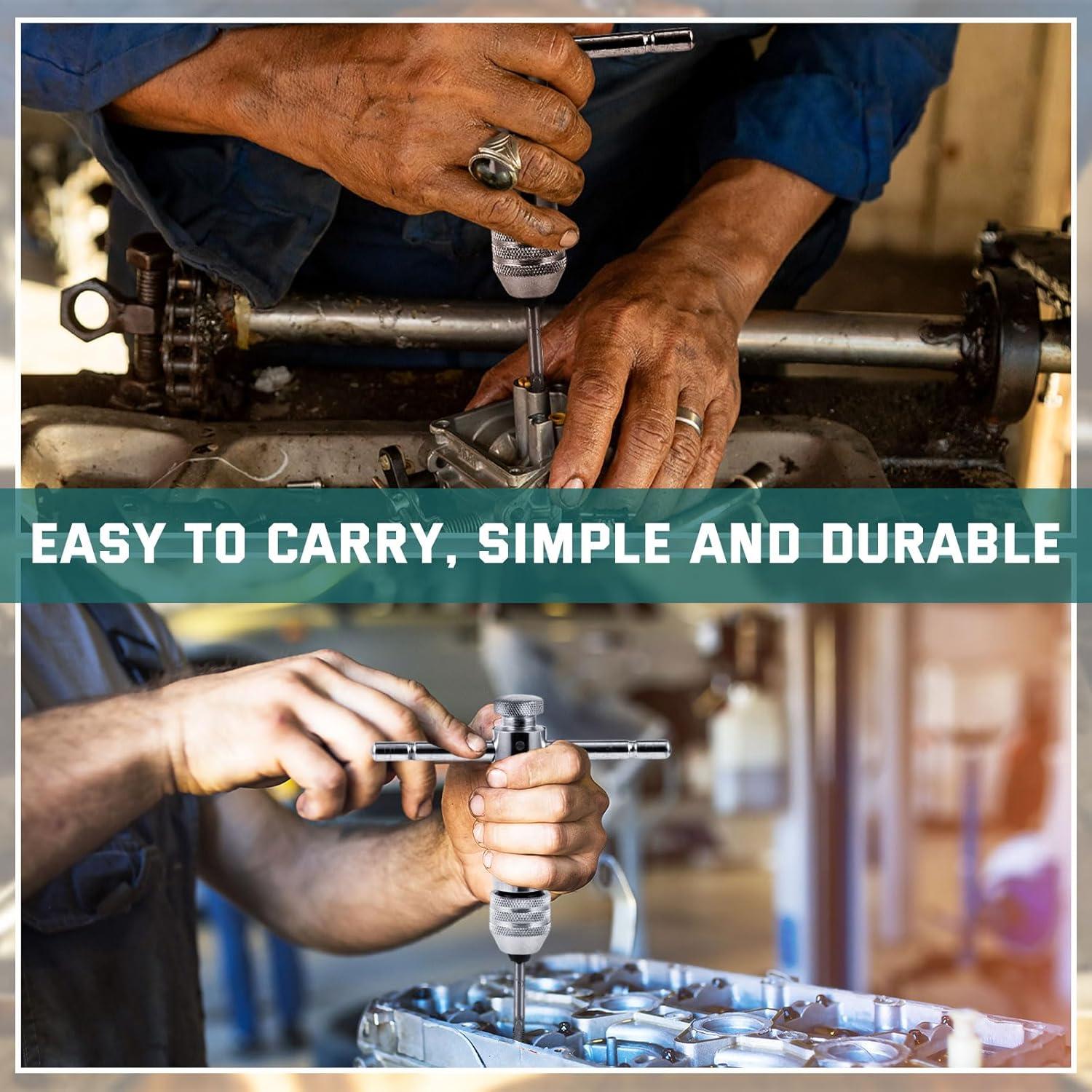 Juego de Llaves de Grifo T Gisafai con Carraca y 5 Grifos M5-M12