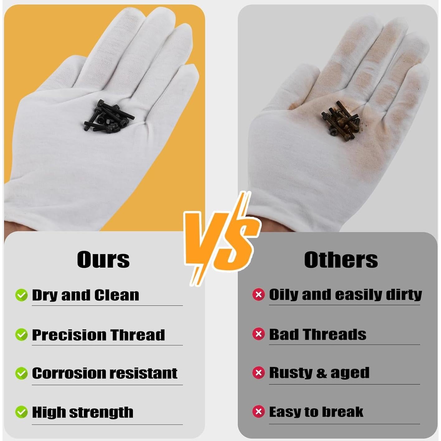 Kit de Tornillos M3 VGBUY 440 Pcs Acero Aleado 12.9 Hexagonal