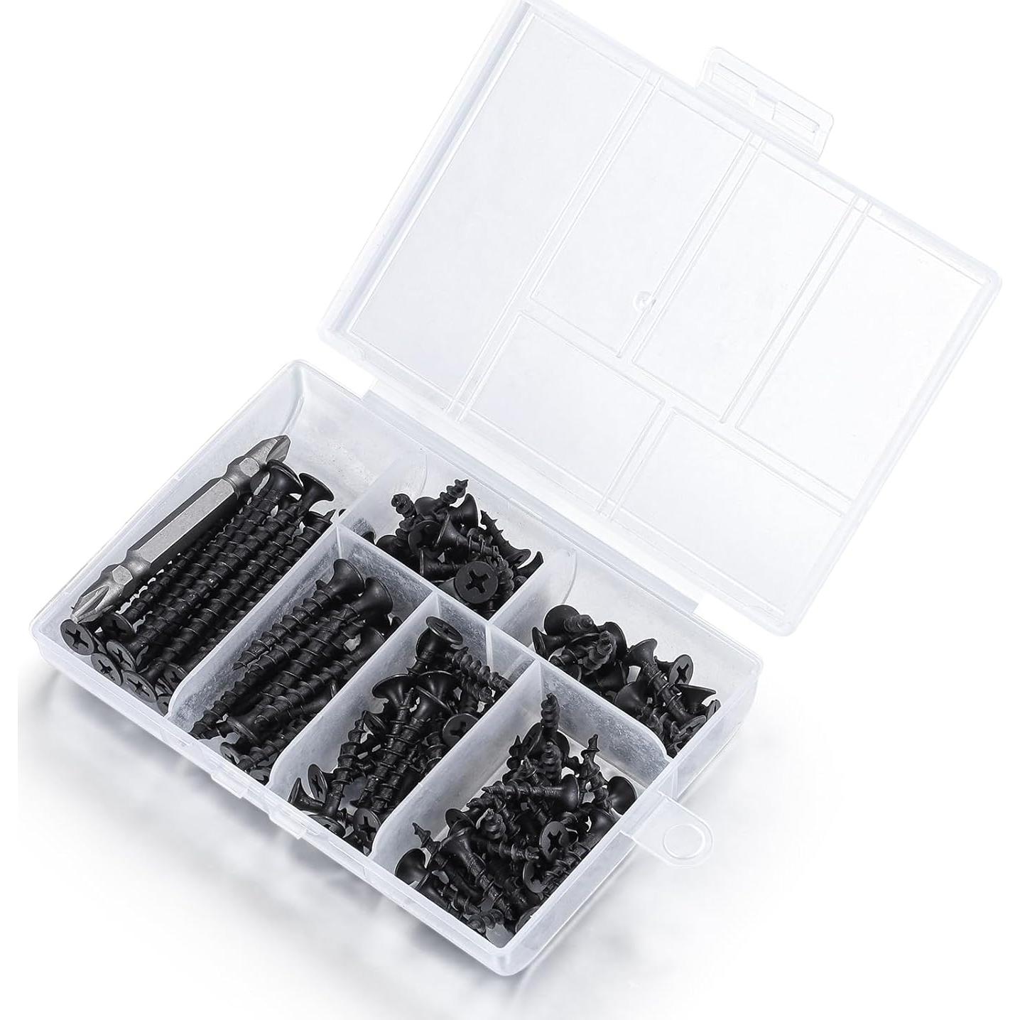 Kit de Tornillos para Drywall Wensilon Negros Phillips 1.27-5.08 cm