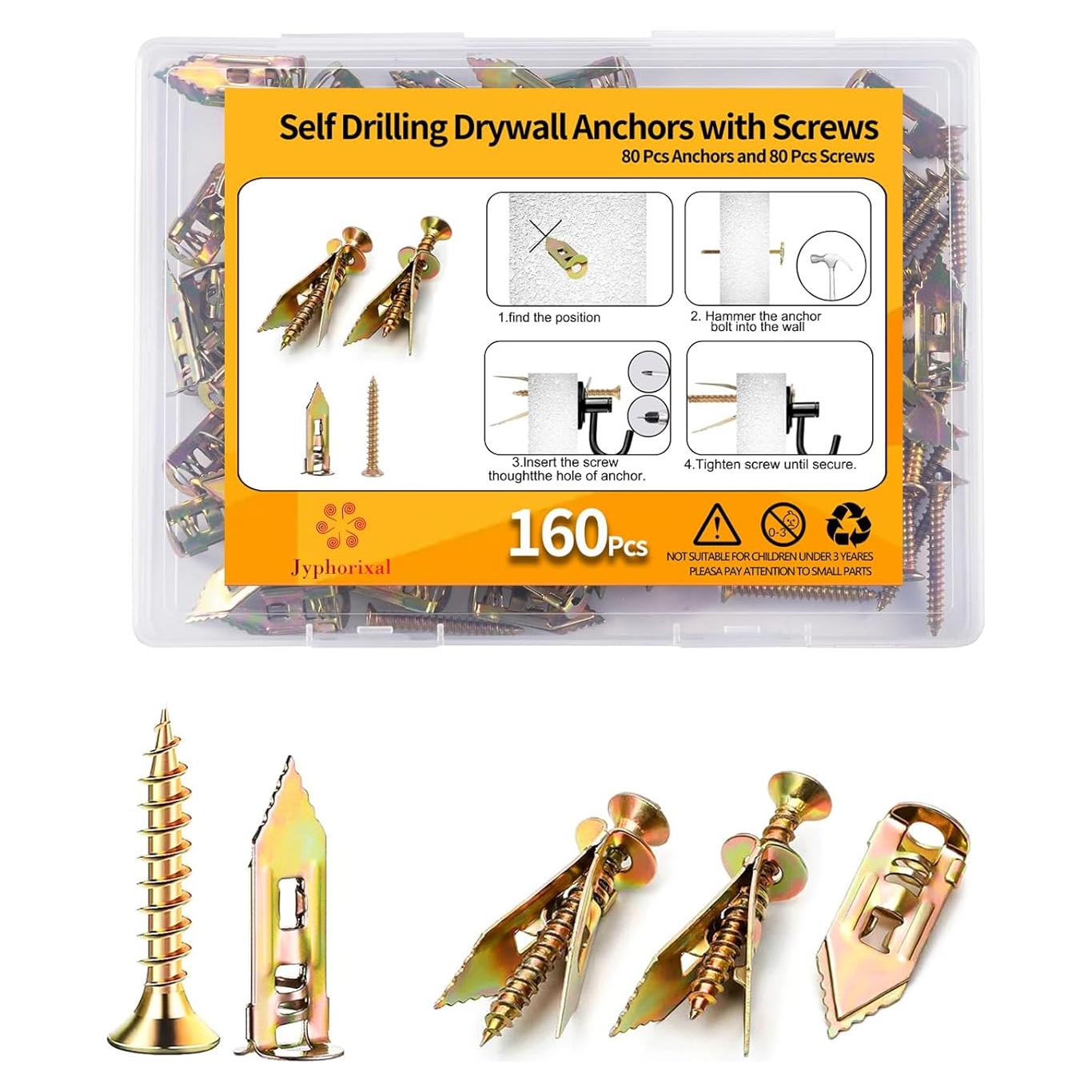 Kit de 160 Anclajes Autoperforantes Jyphorixal 12x30 mm