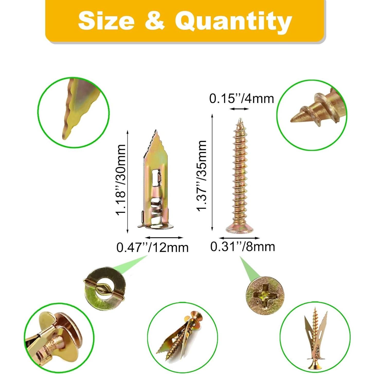 Kit de 160 Anclajes Autoperforantes Jyphorixal 12x30 mm