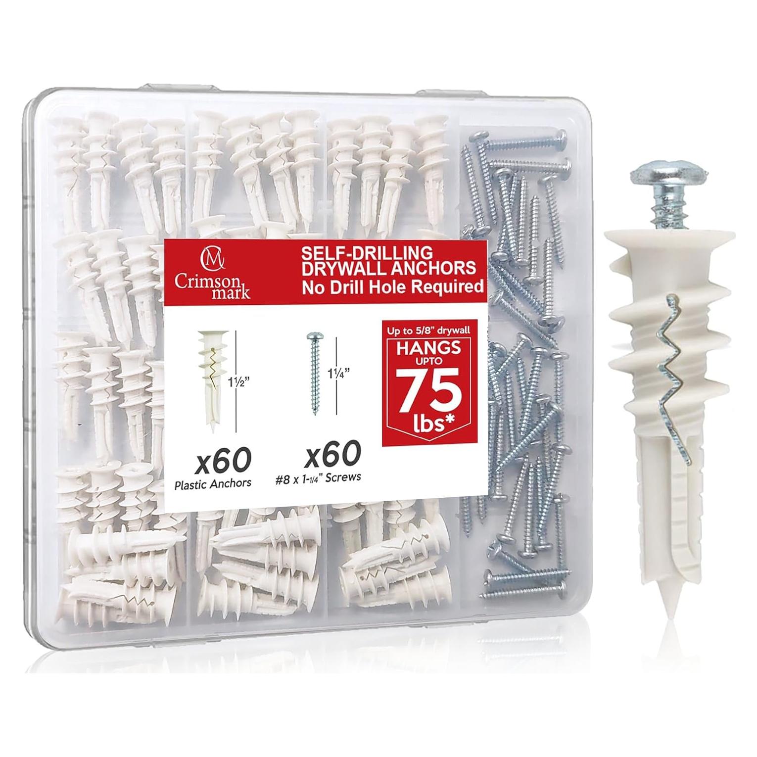 120 Anclajes y Tornillos Autoperforantes CrimsonMark 3.18 cm