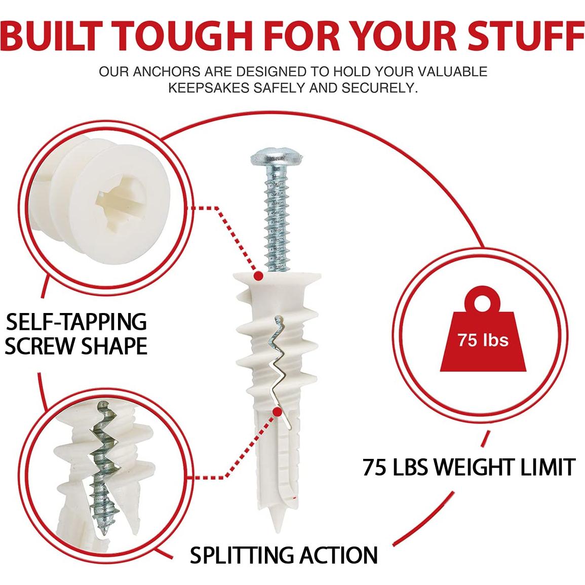 120 Anclajes y Tornillos Autoperforantes CrimsonMark 3.18 cm