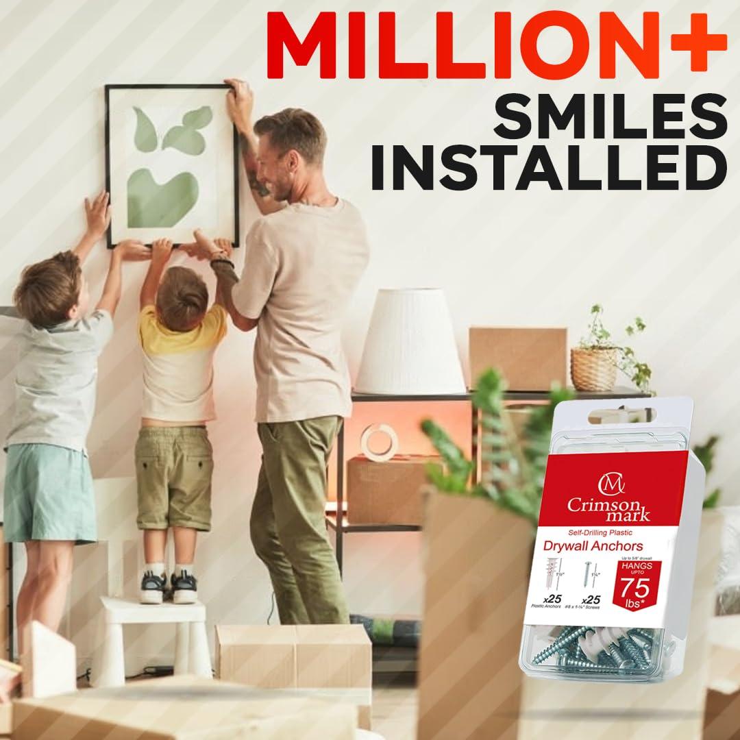 120 Anclajes y Tornillos Autoperforantes CrimsonMark 3.18 cm