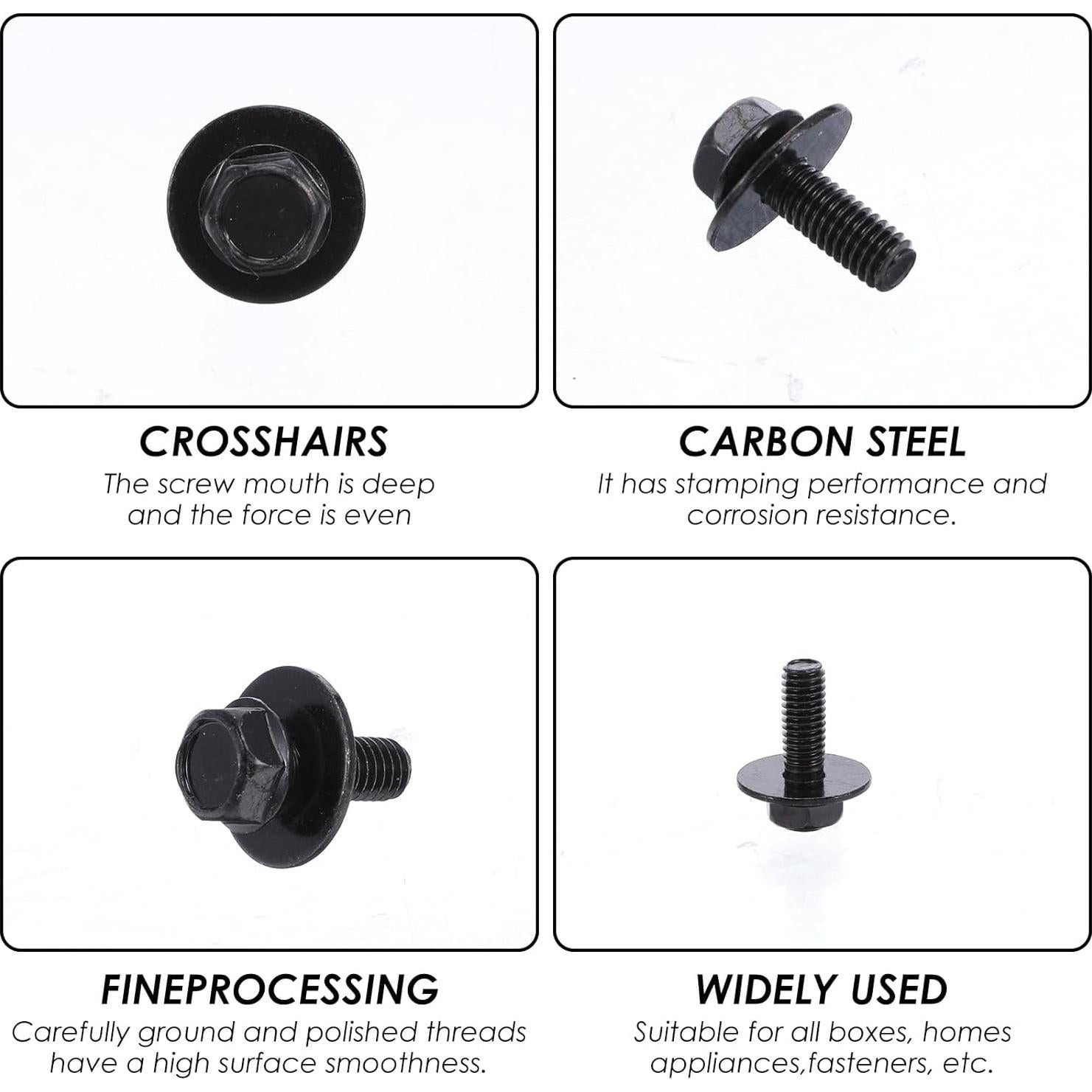 Kit de Tornillos de Carrocería JOUTYFOR 160 Piezas 14 Tamaños