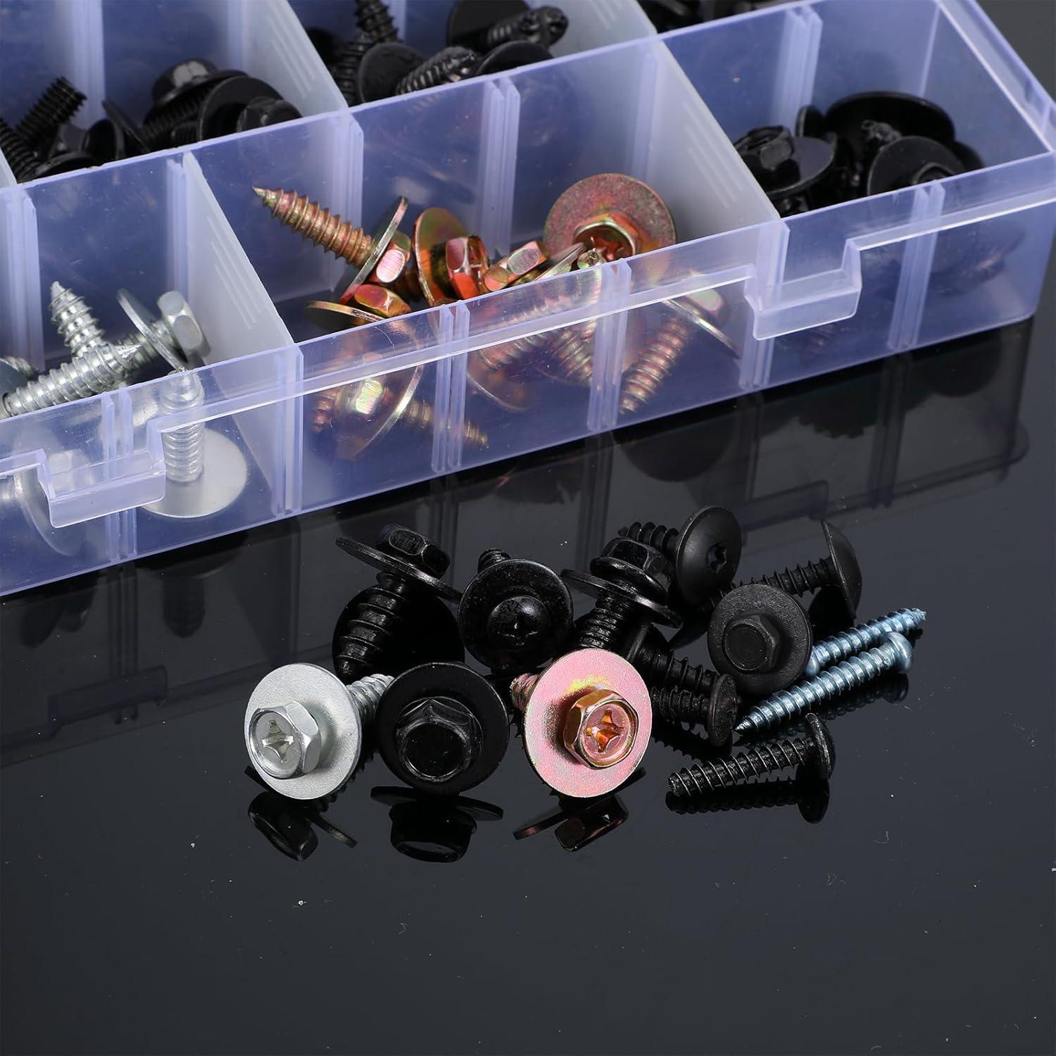 Kit de Tornillos de Carrocería JOUTYFOR 160 Piezas 14 Tamaños