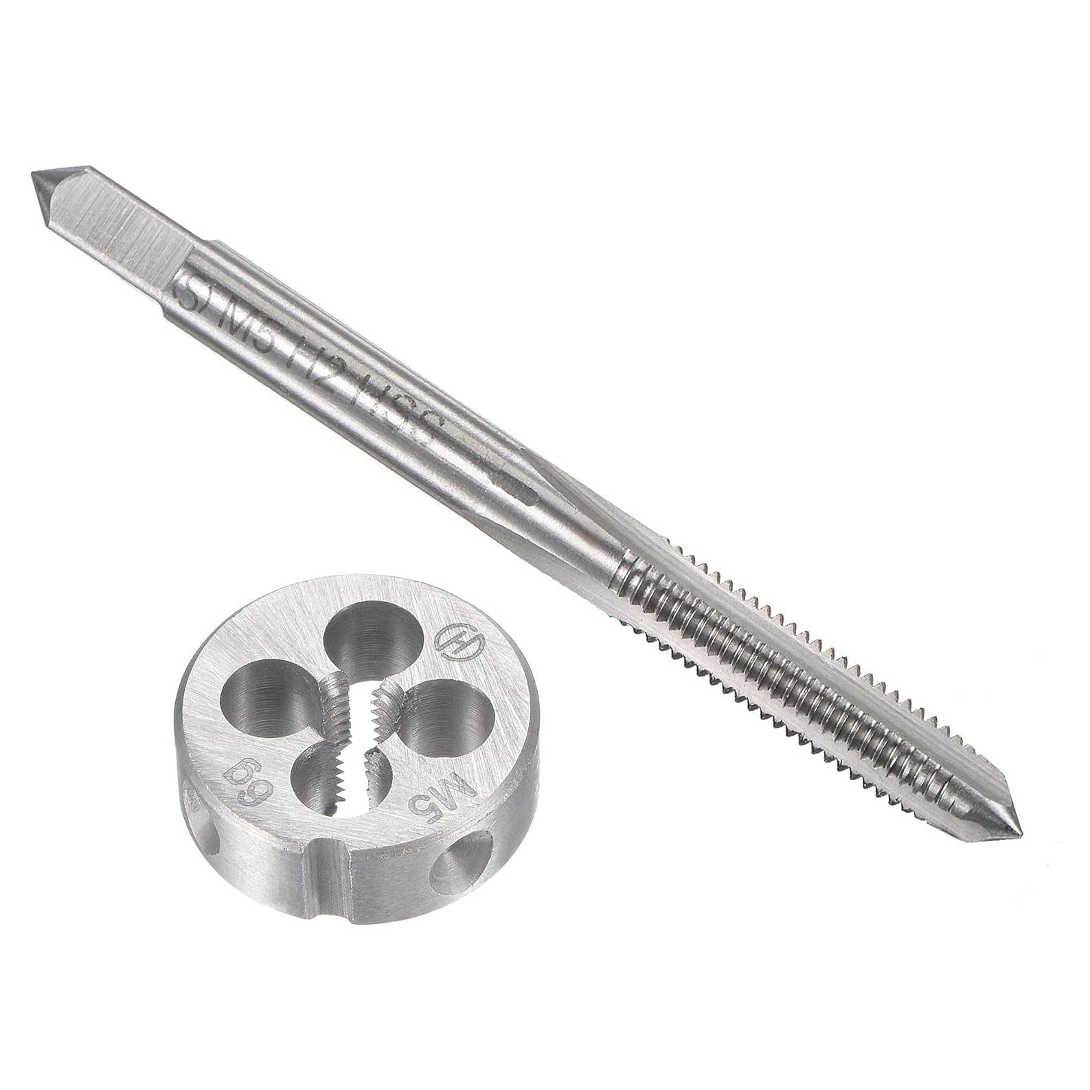 Juego de Machos y Matrices M5 x 0.8mm uxcell - HSS y Acero