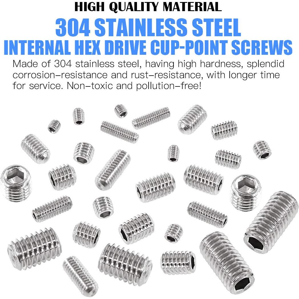 Juego de Tornillos Allen Glarks 420Pcs Acero Inoxidable 304