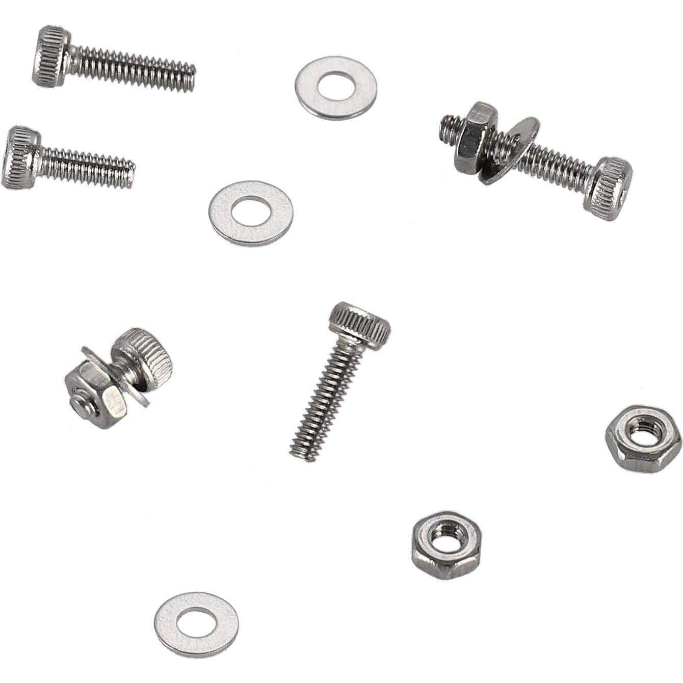 Kit 410 Pcs Tornillos de Cabeza Hexagonal M2 Acero Inoxidable 304