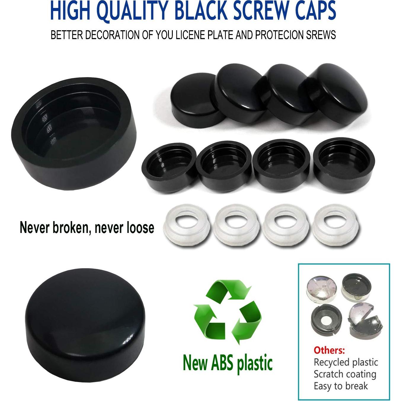 Tornillos Antirrobo QINMAN para Placas de Matrícula M6, Acero Inoxidable