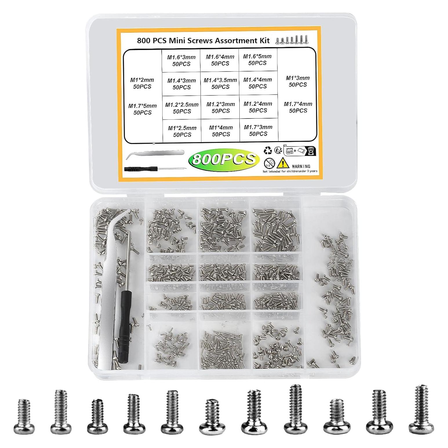 Tornillos Pequeños Phillips MUZHUPGUZ 800 pcs Kit Reparación